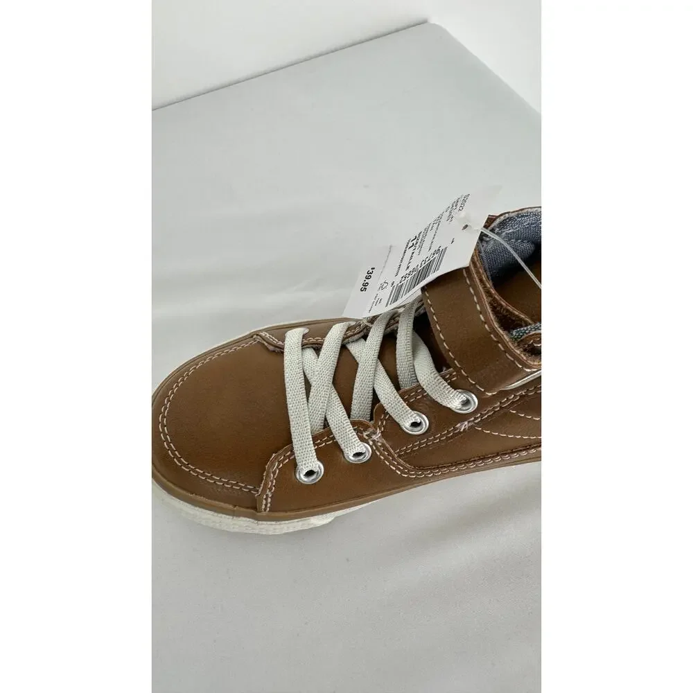 The Childrens Place Toddler Boys Lace Up Hi Top Boots Tan Size 11 New